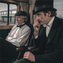 Holmes and Twain on the train